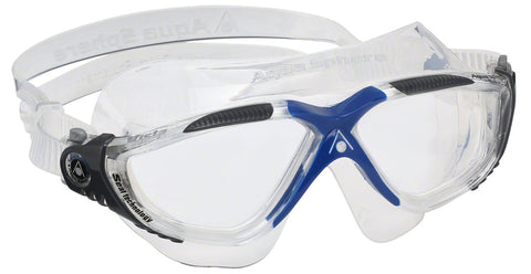 Aqua Sphere Vista Goggles Clear/Dark GRAY/Blue with Clear Lens