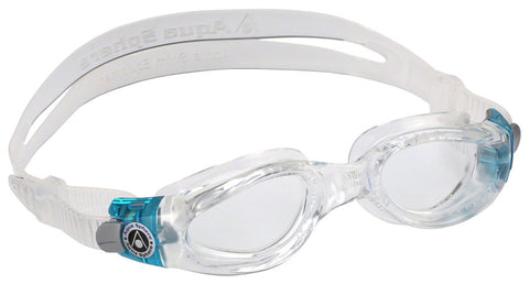 Aqua Sphere Kaiman Compact Fit Goggles Clear/Aqua with Clear Lens