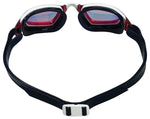 Michael Phelps Xceed Goggles Blue/White with Red Titanium Mirror Lens