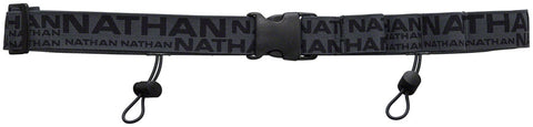 Nathan Race Number Nutrition Waist Belt - Charcoal/Black One Size