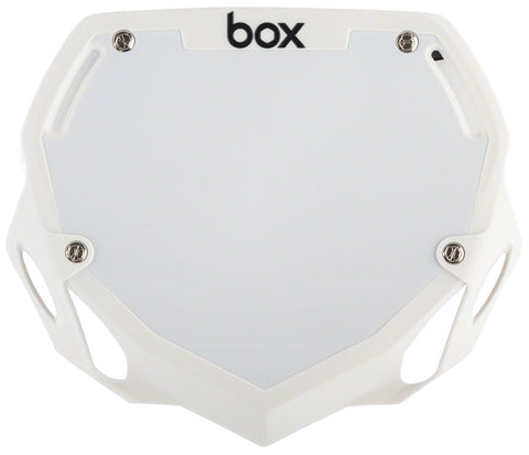 BOX Two Number Plate - White Large