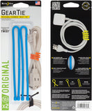 Nite Ize Gear Tie Reusable Rubber Twist Tie - 12 2 Pack Bright Blue