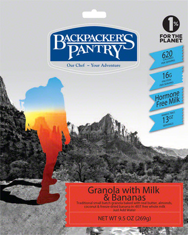 Backpacker's Pantry Granola with Bananas and Milk 2 Servings