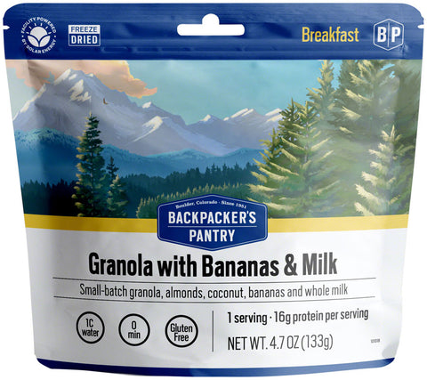 Backpacker's Pantry Granola w/ Bananas Almonds and Milk - 1 Serving