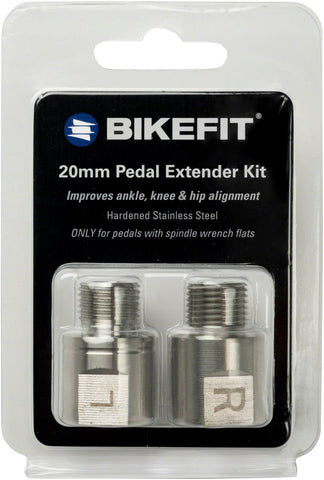 Bike Fit Systems +20mm Pedal Spacers Pair for Pedals with Wrench Flats