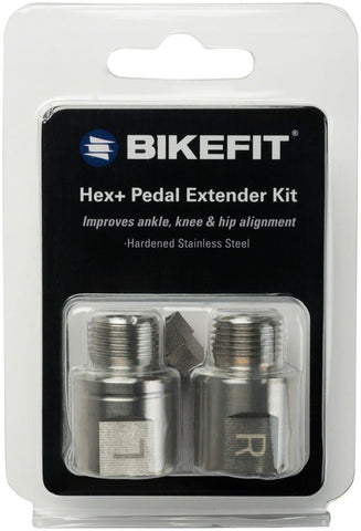 Bike Fit Systems +20mm Pedal Spacers Pair for Pedals without Wrench Flats Hex+