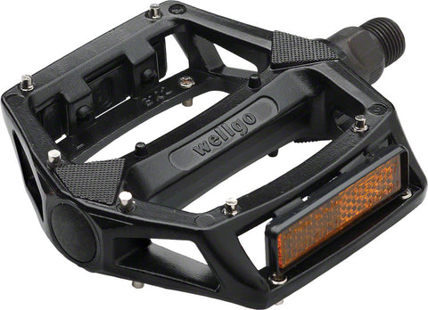 Wellgo B087 Pedals - Platform Aluminum 9/16 Black