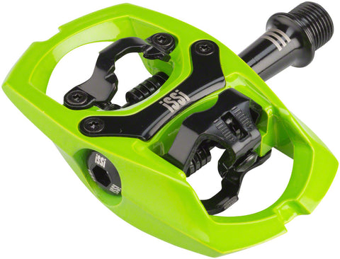 iSSi Trail III Pedals Dual Sided Clipless with Platform Aluminum 9/16 Lime