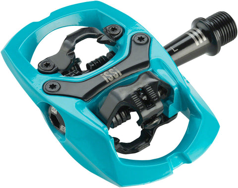 iSSi Trail III Pedals Dual Sided Clipless with Platform Aluminum 9/16 Teal