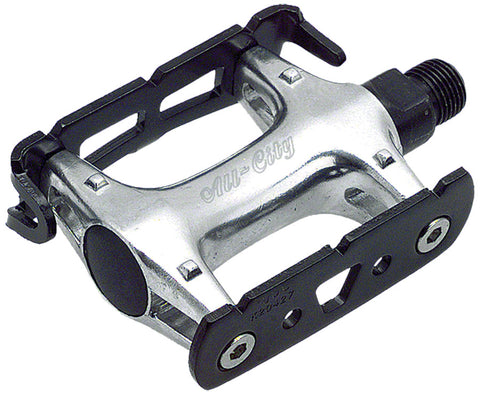 All City Standard Track Pedals 9/16 Black/Silver