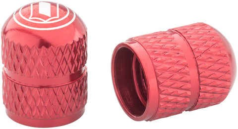 Deity Components Crown Schrader Valve Caps Red