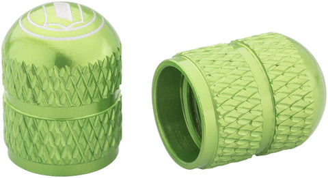 Deity Components Crown Schrader Valve Caps Green