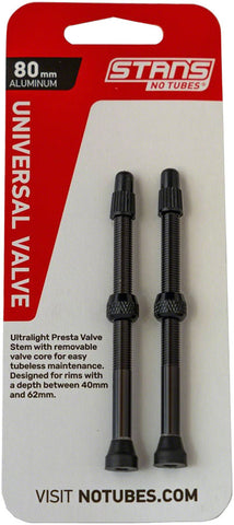 Stans No Tubes, Tubeless Valves, Tubeless Valve, Presta, 80mm, Pair, Pair