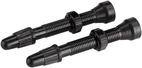 WHISKY No.9 Alloy Tubeless Valves Pair 40mm Black