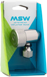 MSW Jetstream Adjustable Inflation Head Presta and Schraeder Silver