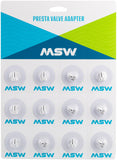 MSW Presta Valve Adapter - Card of 12