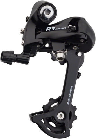 microSHIFT R9 Rear Derailleur - 910 Speed Medium Cage Black