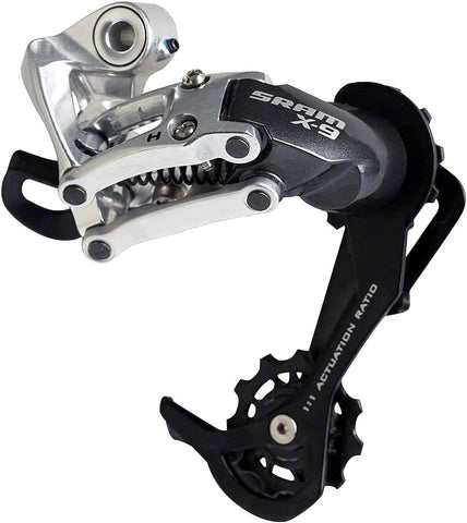 SRAM, X9, Rear derailleur, 9sp, Long cage, Silver