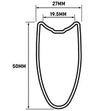 WHISKY No.9 50d Rim 700 Disc Matte Carbon 24H Tubular