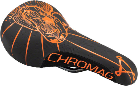 Chromag Overture Saddle Chromoly Black/Tight Orange