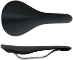 Fabric Scoop Flat Saddle Chromoly Black