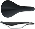 Fabric Scoop Flat Saddle Chromoly Black/White