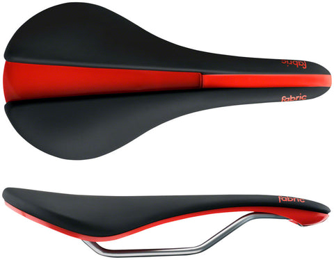 Fabric Line Shallow Saddle Chromoly Black/Red 134 Width