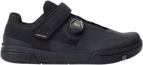 Crank Brothers Stamp BOA Men's Flat Shoe - Black/Gold/Black Size 8.5