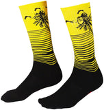 Fist Handwear Miami: Phase 2 Crew Sock - Black/Yellow Small/Medium