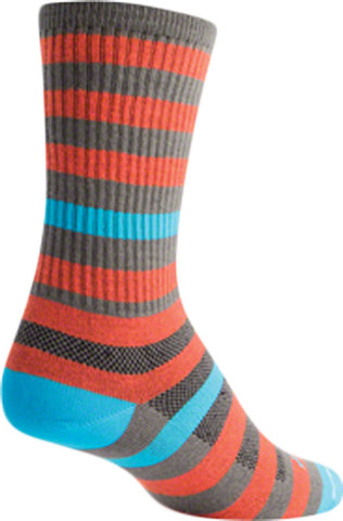 SockGuy Crew Metro Socks 6 inch Orange/GRAY