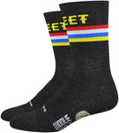 DeFeet Woolie Boolie DeFeet Podium Socks - 6 inch Charcoal Heather Small