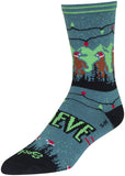 SockGuy Crew SantaSquatch Socks 6 inch Blue/Green/Black