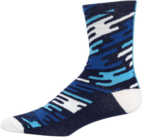 All City Flow Motion Socks 8 inch Blue