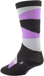 All City Full Block Sock 8 inch Black Purple GRAY