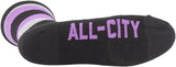 All City Full Block Sock 8 inch Black Purple GRAY