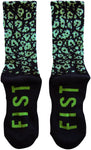 Fist Handwear Croc Crew Sock - Black/Green Large