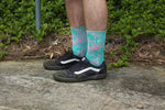 Fist Handwear The Palm Crew Sock - Green/Pink Medium