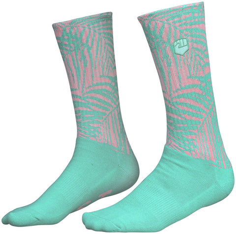 Fist Handwear The Palm Crew Sock - Green/Pink Large