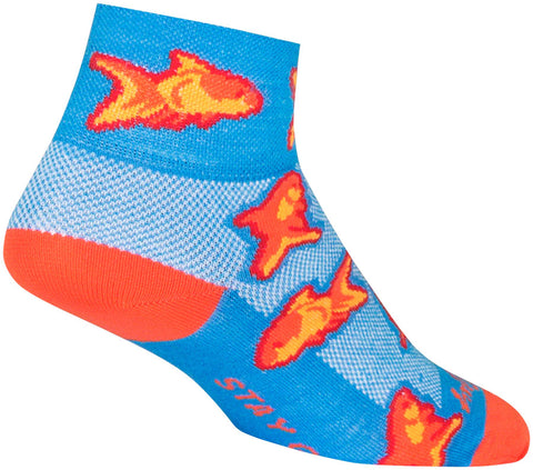 SockGuy Classic Stay Gold Socks 2 inch Teal/Orange WoMen's