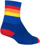 SockGuy Classic Vintage Socks 4 inch Blue/Red/Orange/Yellow