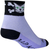 SockGuy Classic Bad Kitty Socks - 2 inch Purple Women's Small/Medium