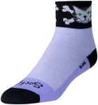 SockGuy Classic Bad Kitty Socks - 2 inch Purple Women's Small/Medium