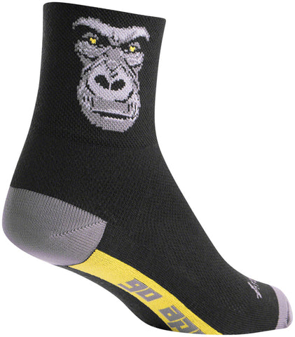 SockGuy Classic Silverback Socks 3 inch Black/GRAY