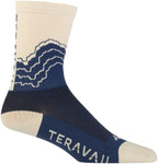 Teravail Logo Socks 6 Inch Cuff Navy Khaki