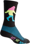 SockGuy Wool Neon Sasquatch Socks 6 inch Black