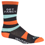 Whisky Get Fancy Socks 6 Inch Cuff Black Orange Mint Green