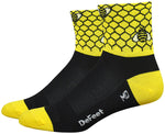 DeFeet Aireator Bee Aware Socks - 3 inch Yellow/Black Large