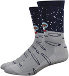 DeFeet Aireator Moon Dog Socks - 6 inch Gray/Navy X-Large