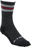 Surly TripL Strpe 5 Wool Sock Black/GRAY/Red