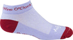 SockGuy Classic Wine O'Clock Socks 1 inch Purple WoMen's